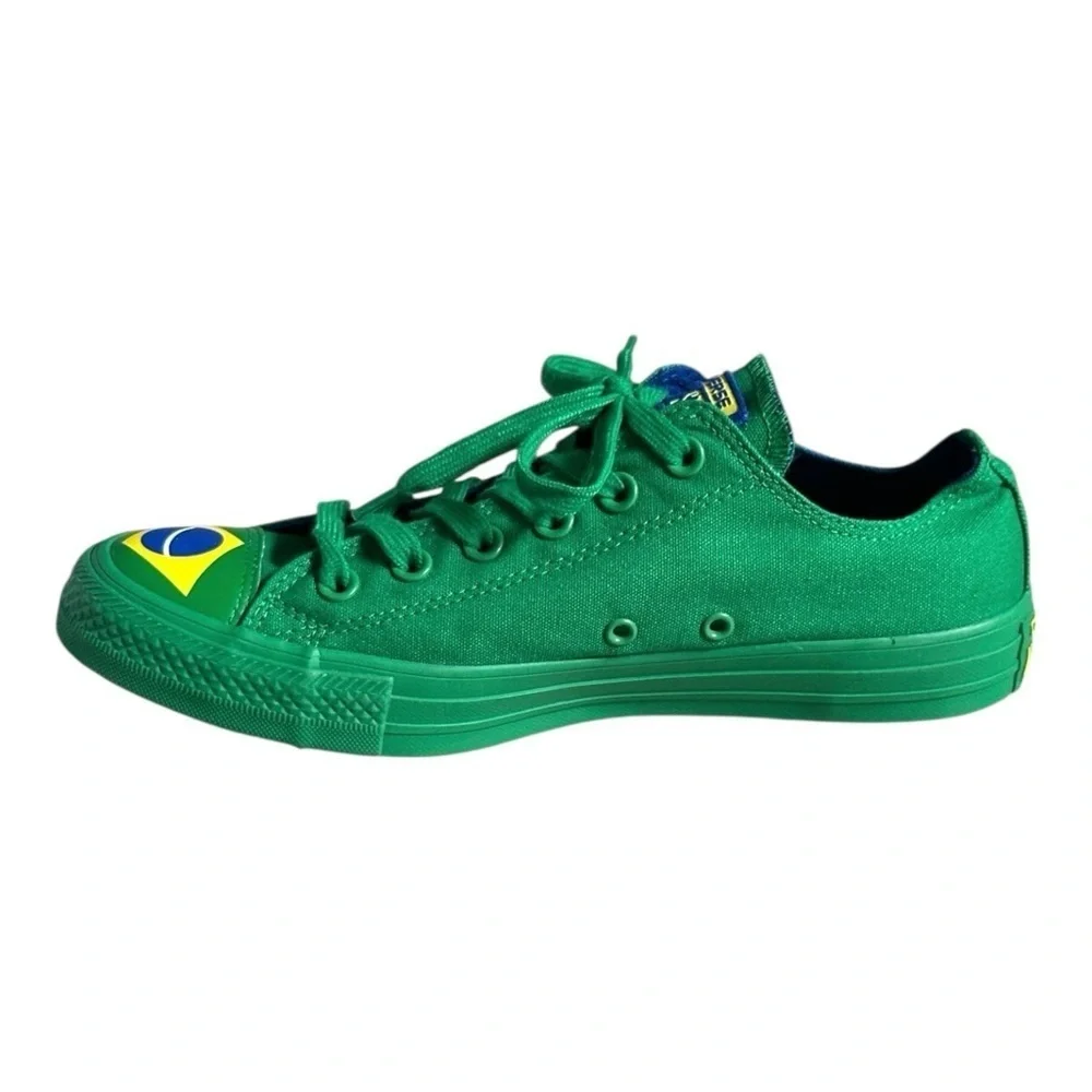 Converse Chuck Taylor All Star Low Top Brazil Flag Green Sneakers Unisex 7 9 NWT